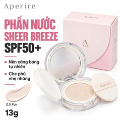 Phấn nước Aperire Sheer Breeze Cushion SPF50+ 13g màu 0.5 Fair