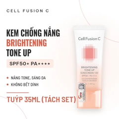 Kem Chống Nắng Cell Fusion C Brightening Tone Up Sunscreen 100 SPF50+ (Cam) - 35ml (Tách Set)