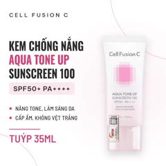 Kem Chống Nắng Cell Fusion C Aqua Tone Up Sunscreen 100 SPF50+ (Hồng) - 35ml