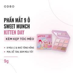 Bảng Phấn Mắt Odbo 9 Ô Sweet Munch Eyeshadow Palette OD2024 - Kitten Day