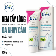Kem Tẩy Lông Veet Pure Hair Removal Cream - Sensitive Skin Da Nhạy Cảm (Mẫu Mới)