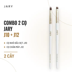 Combo 2 Cọ Jary Cọ Nhỏ Đầu Dẹt J10 & Cọ Chân Mày J12