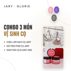 Combo 3 Món Vệ Sinh Cọ Chậu Làm Sạch Cọ Jary & Giỏ Treo Phơi Cọ Jary & Soap Rửa Cọ Glorie 130g