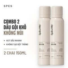 Dầu Gội Khô Spes Washing-Free Hair Spray 150ml - Combo 2 Fragrance Free (Không Mùi)