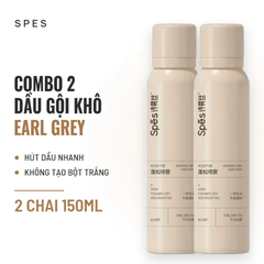 Dầu Gội Khô Spes Washing-Free Hair Spray 150ml - Combo 2 Earl Grey Tea (Hương Trà Bá Tước)