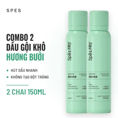 Dầu Gội Khô Spes Washing-Free Hair Spray 150ml - Combo 2 Sweet Grapefruit (Hương Bưởi)