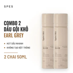 Dầu Gội Khô Spes For Hair Fluffy And Long Acting 50ml - Combo 2 Earl Grey Tea (Hương Trà Bá Tước)