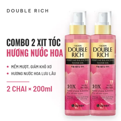 Xịt Dưỡng Tóc Hương Nước Hoa Double Rich Perfume Blancing Water 10X 200ml (Hồng) - Combo 2 Mặc định