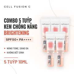 Kem Chống Nắng Cell Fusion C Brightening Tone Up Sunscreen 100 SPF50+ (Cam) - Combo 5 Tuýp 10ml