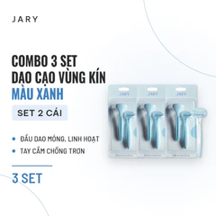 Set 2 Cái Dao Cạo Lông Vùng Kín Jary Bikini Razor - Combo 3 Xanh