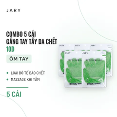 Găng Tay Tẩy Tế Bào Chết Jary 10D Body Scrubber Gloves - Combo 5 Cái