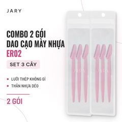 Set 3 Dao Cạo Lông Mày Nhựa Jary Eyebrow Razor - ER02 - Combo 2 Gói