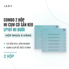 Mi Giả Cụm Tự Nhiên Jary Pro Cluster Lashes (6 Hàng) (Có Sẵn Keo) - Combo 2 LP101 (Mi Dưới)