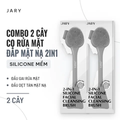 Cọ Rửa Mặt Và Đắp Mặt Nạ Jary 2in1 Silicone Facial Cleansing Brush - Combo 2 Hộp