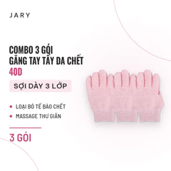 Găng Tay Tẩy Tế Bào Chết Jary Body Exfoliating Massage Gloves - 40D - Combo 3 Gói