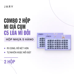 Mi Giả Cụm Tự Nhiên Jary Cluster Lashes (5 Hàng) (Không Có Keo) - Combo 2 C5 Lúa Mì Đôi