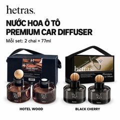 Set Tinh Dầu Nước Hoa Ô Tô Hetras Premium Car Diffuser 77ml x2