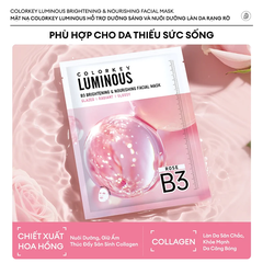 Mặt Nạ Giấy Colorkey Luminous B3 Brightening Facical Mask 30ml