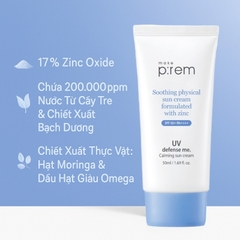 Set Kem Chống Nắng Make P:rem UV Defense Me Calming Sun Cream 50ml + 20ml (Xanh) (Nhập Khẩu)