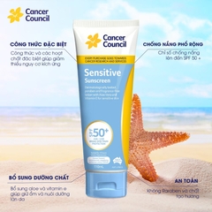 Kem Chống Nắng Dành Cho Da Nhạy Cảm Cancer Council Sensitive SPF50+ 110ml