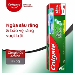 Kem Đánh Răng Colgate Ngừa Sâu Răng Chắc Khỏe Cavity Protection 225g (Tặng Kèm Bàn Chải)