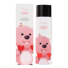 Xịt Khoá Nền Pramy Moisturizing Makeup Setting Spray Dewy Finish Căng Bóng (Version Zanmang Loopy)