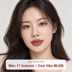 Son kem bóng Bbia Glow Tint màu 17 Autumn trên môi