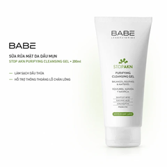 Sữa Rửa Mặt BABE Dạng Gel Cho Da Dầu Mụn Stop Akn Purifying Cleansing Gel 200ml