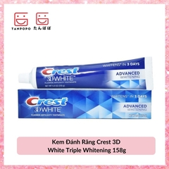 Kem Đánh Răng Crest 3D White Triple Whitening 158g