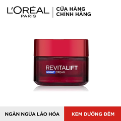 Kem Dưỡng Ban Đêm Săn Chắc Da Và Giảm Nếp Nhăn L'Oreal Paris Revitalift Moisturizing Cream Night
