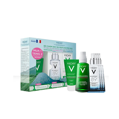 Bộ sản phẩm chăm sóc da mụn chuyên sâu Vichy Normaderm Phytosolution