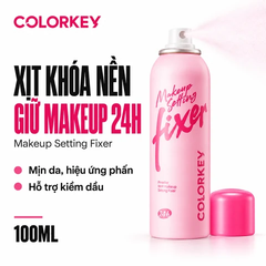 Xịt khóa nền Colorkey Makeup Setting Fixer 100ml chai hồng