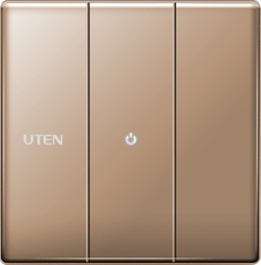 Bộ công tắc ba 2 chiều màu vàng Z9 Uten (Z9GK32)