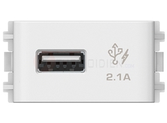 Ổ cắm sạc USB 2.1A đơn màu trắng Concept - Schneider (3031USB_WE)