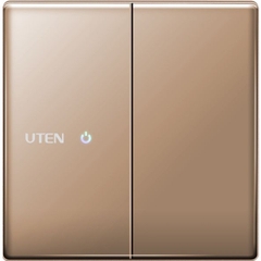 Bộ công tắc đôi 2 chiều màu vàng Z9 Uten (Z9GK22)