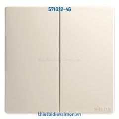 Bộ công tắc đôi 2 chiều 16A màu Champagne K3 Simon (571022-46)