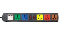 Ổ cắm kéo dài 5 ổ 3 chấu, có cổng sạc USB 5V-1A (3m)