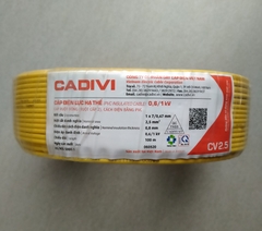Cáp điện Cu/PVC 1x2,5mm2 0,6/1kV Cadivi