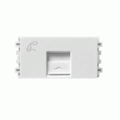 Ổ cắm điện thoại size S Zencelo A màu trắng Schneider (8431SRJ4_WE_G19)
