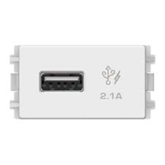Ổ sạc USB 2.1A đơn size S Zencelo A màu trắng Schneider (8431USB_WE)