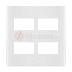 Mặt 4 thiết bị size S Zencelo A màu trắng Schneider (A84T04L_WE_G19)