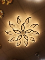 Đèn trang trí - đèn mâm hiện đại hoa pha lê