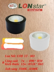 Đèn lon nổi COB LT-801 12W Lonstar