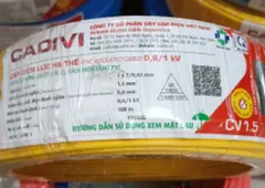 Cáp điện Cu/PVC 1x1,5mm2 0,6/1kV Cadivi