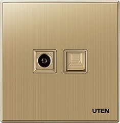 Bộ ổ cắm tivi và mạng Q9 - Uten (Q9-TVPC)