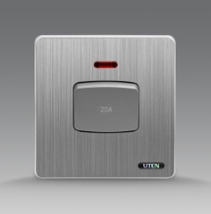 Bộ công tắc 20A màu ghi S300 Uten (S300GK20A)