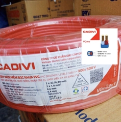 Dây ovan 2x1mm2 300/500V Cadivi