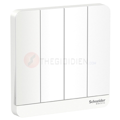 Bộ công tắc bốn 2 chiều 16AX, có đèn led màu trắng AvatarOn - Schneider (E8334L2LED_WE_G19)