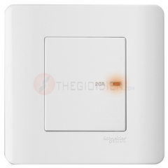 Bộ công tắc đơn 2 cực 20A màu trắng Zencelo - Schneider (E8431D20_G19)