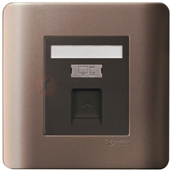 Bộ ổ cắm mạng cat6 đơn màu đồng Zencelo - Schneider (E8431RJS_6_SZ_G19)